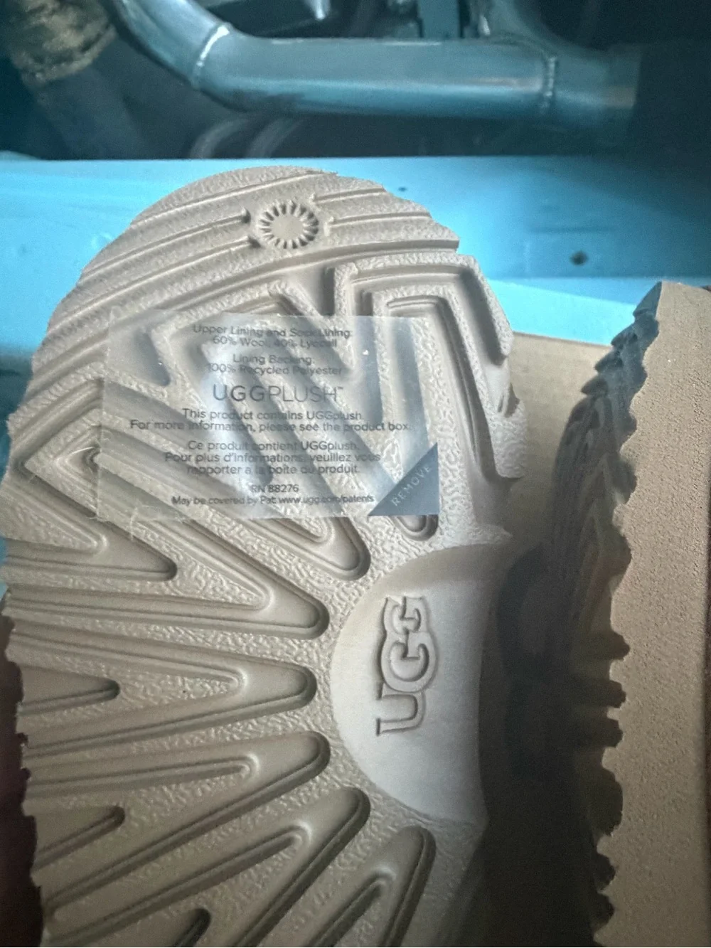 UGG plush lined
